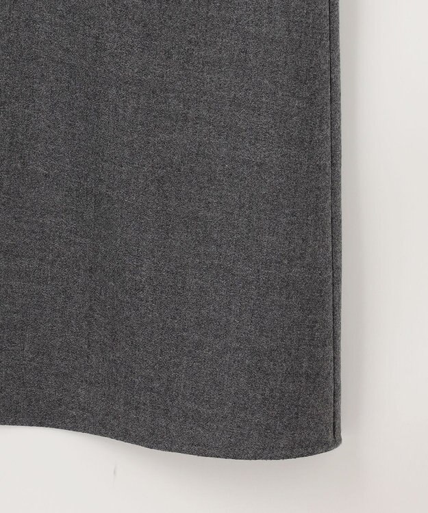 自由区 ウールジョーゼットシャツ ワンピース TOPグレー