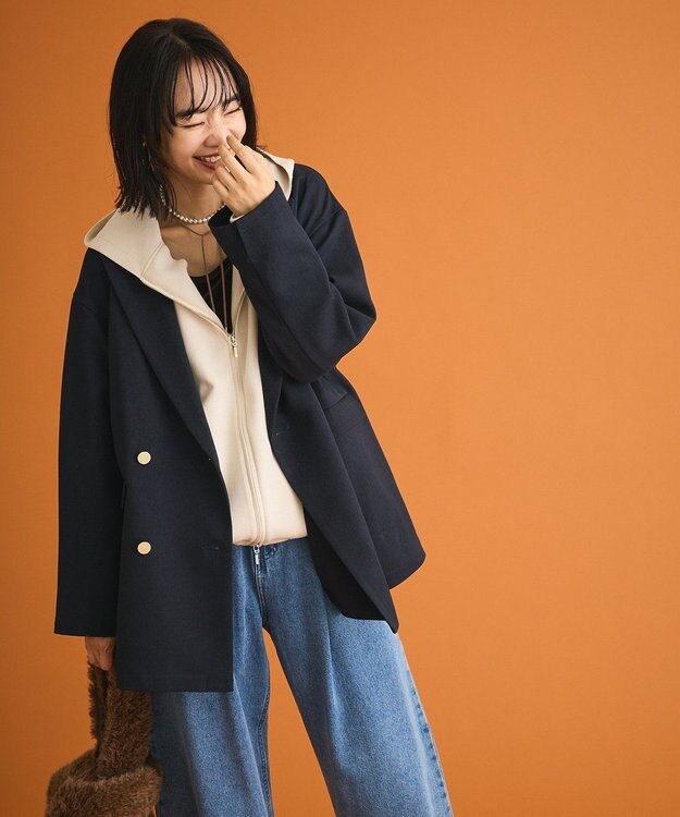 Green Parks Ｗオーバージャケット Navy