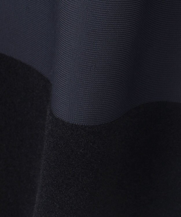 自由区 S モールブロッキングニット スカート ネイビー