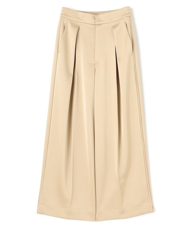 uncrave シャイニーダブルサテン ワイドパンツ ゴールドベージュ