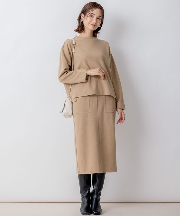 組曲 S 【WEB限定・2SET】ウールジャージーセットアップ ベージュ系