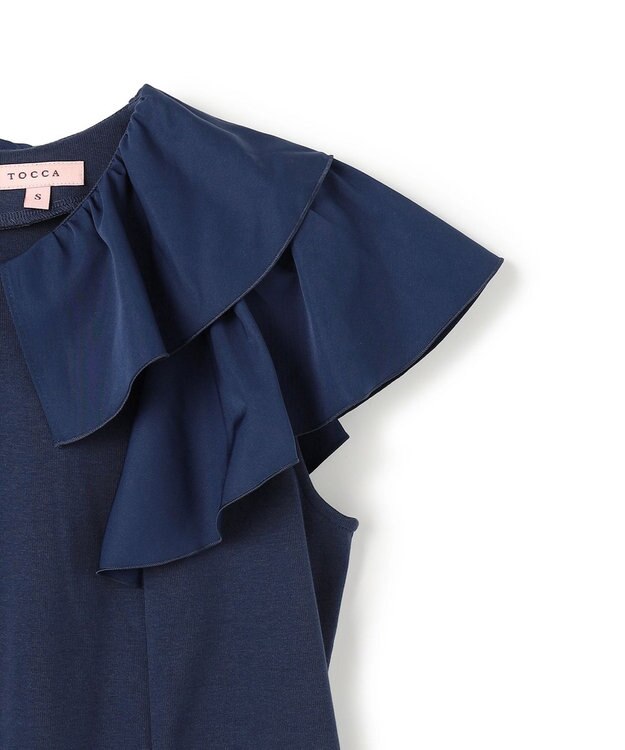 TOCCA WAVED CREAM カットソー ネイビー系