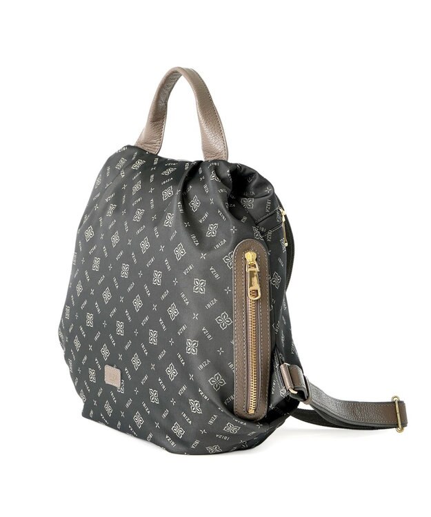 IBIZA モノグラムナイロン　リュック ダークグレー