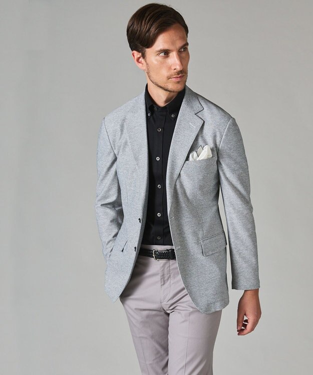 GOTAIRIKU 【吸水速乾/ウォッシャブル】ノルマンディーリネン カーディガンジャケット（24年モデル） ライトグレー系