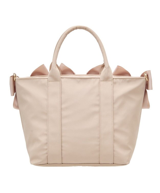 Maison de FLEUR EC限定ボリュームリボン2Wayトートバッグ Beige