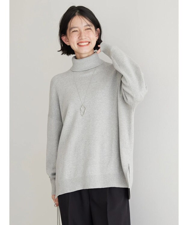 AMERICAN HOLIC バイパチタートルネックニットプルオーバー Light Gray Mixture