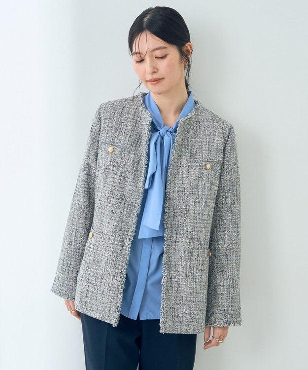 YECCA VECCA 金釦ツイードジャケット