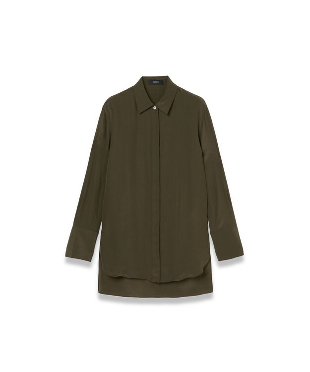 JOSEPH 【WEB＆OUTLET限定】CDC ブレンド シャツカラーブラウス Hass Avocado