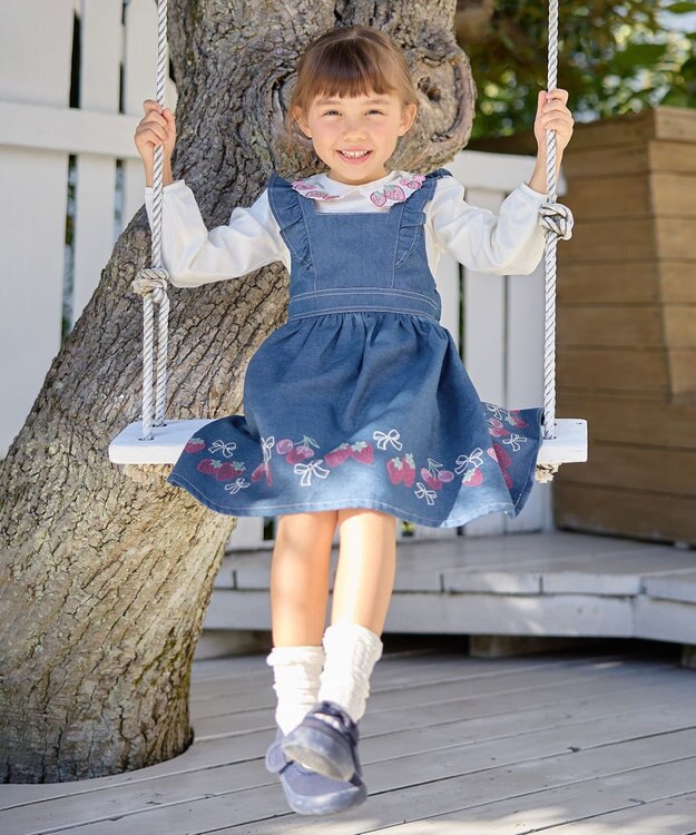 ANY KIDS 【チェリーベリーシリーズ】刺繍 ブラウス オフホワイト