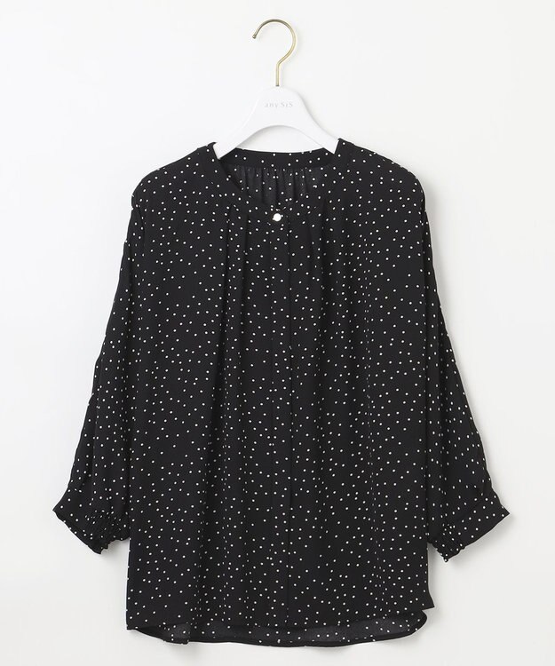 ANY SIS 【洗える】ドルマンスリーブ ブラウス ブラックドット