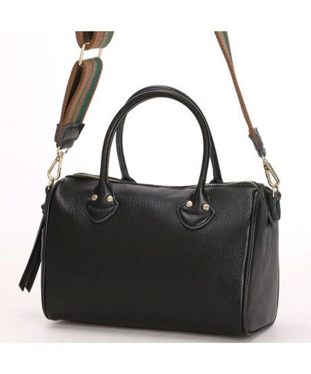 UNBILLION perche / 牛革オイル2wayテープショルダーS ブラック