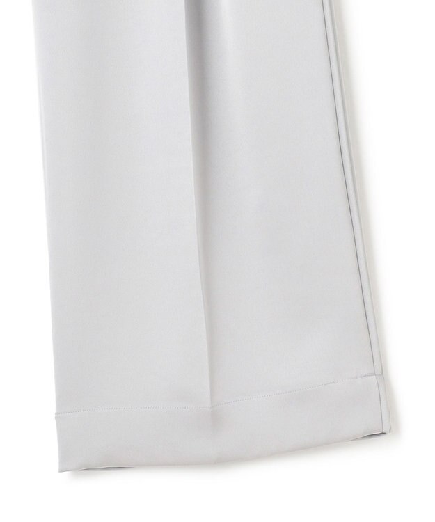 uncrave シャイニーダブルサテン ワイドパンツ シルバーグレー