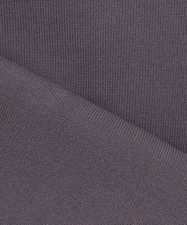 ANY SIS L 【洗える】ハートネックファブリックコンビ ニット グレー系