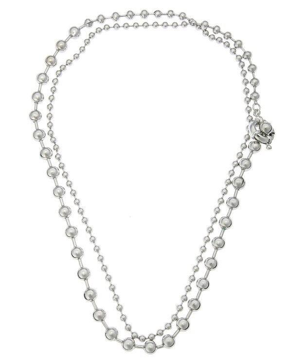 Green Parks ｅｖｅｒｙ　ｗａｌｋ．マルチウェイボールチェーンネックレス Silver