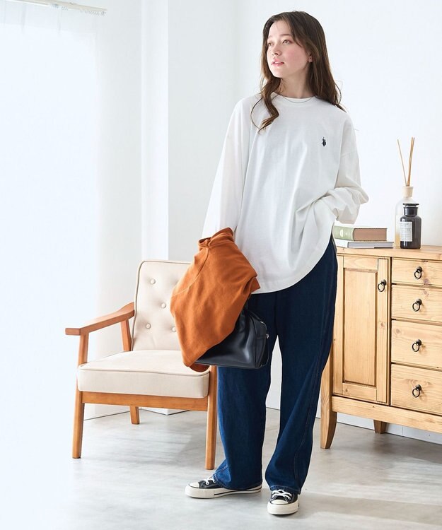 WEGO 【ユニセックス着用ITEM/MLサイズ展開】U.S. POLO ASSN.ワンポイント刺繍LST ホワイト