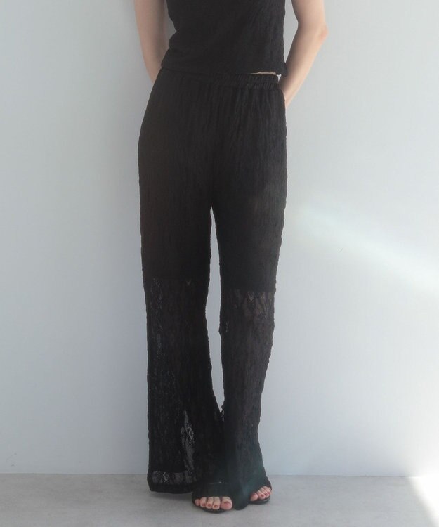 Green Parks ■ＥＳＣＡＲ　２ｗａｙレースセミワイドパンツ Black