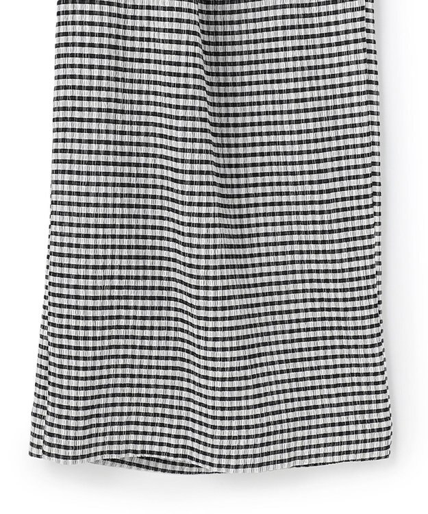 uncrave ギンガムチェック ワイドパンツ ブラック×ホワイト