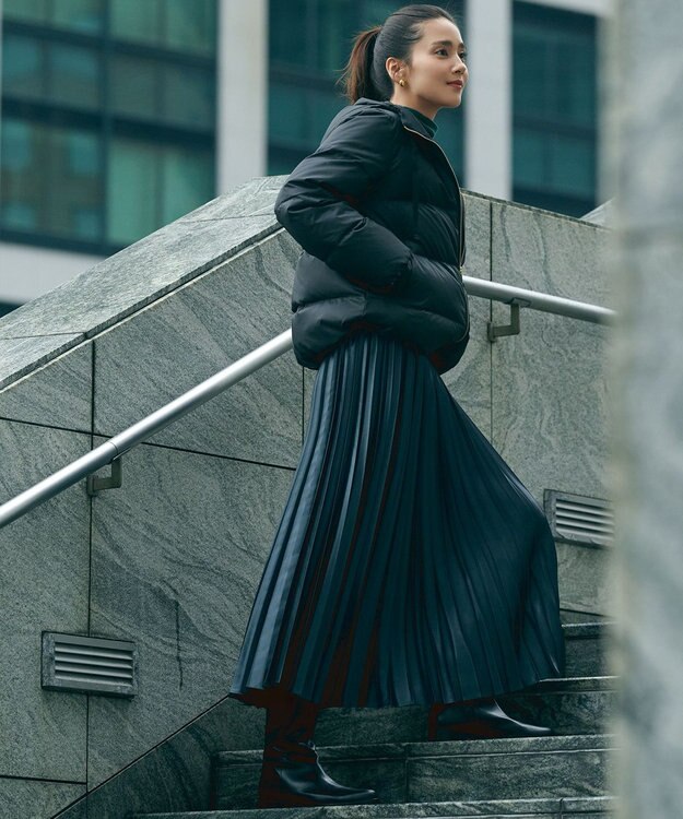 23区 S 【洗える】シレータフタ コンパクト ダウンコート ブラック系