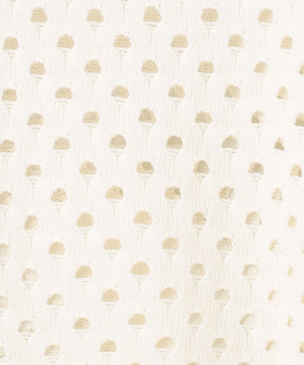 GRACE CONTINENTAL スラッシュニットトップ ホワイト