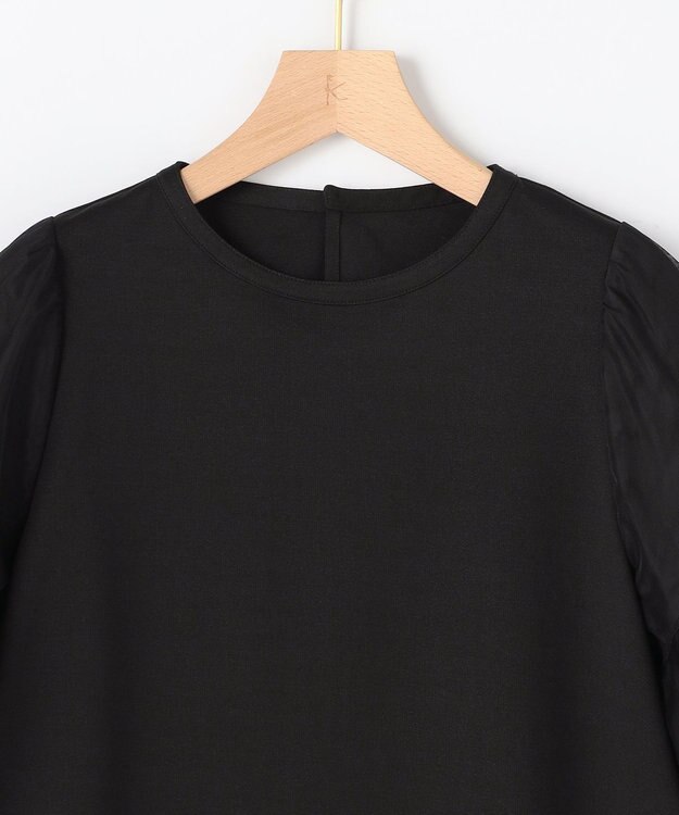 組曲 【先行予約・WEB限定】コットンポンチ チュールコンビ カットソー ブラック系