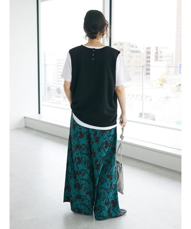 CRAFT STANDARD BOUTIQUE ＳＥＴ　カットプルオーバー＋ニットベスト Black