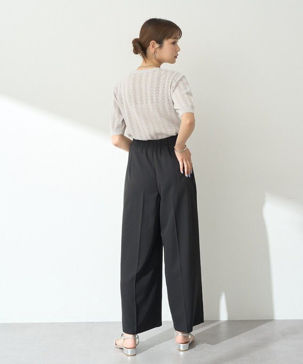 earth music&ecology 透かしニットプルオーバー Light Gray