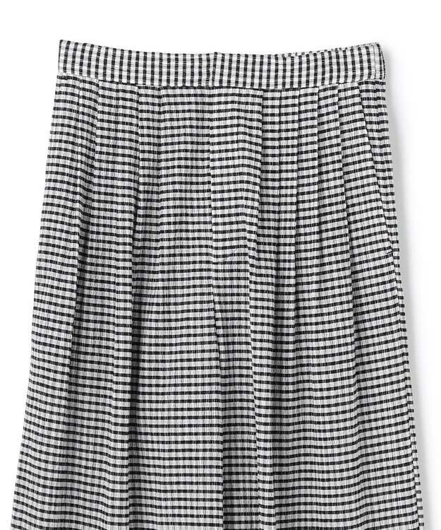 uncrave ギンガムチェック ワイドパンツ ブラック×ホワイト