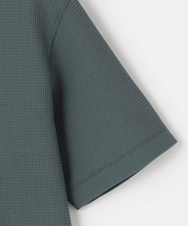 23区GOLF 【23Fondation/MEN】ワッフルポロシャツ ライトグリーン系