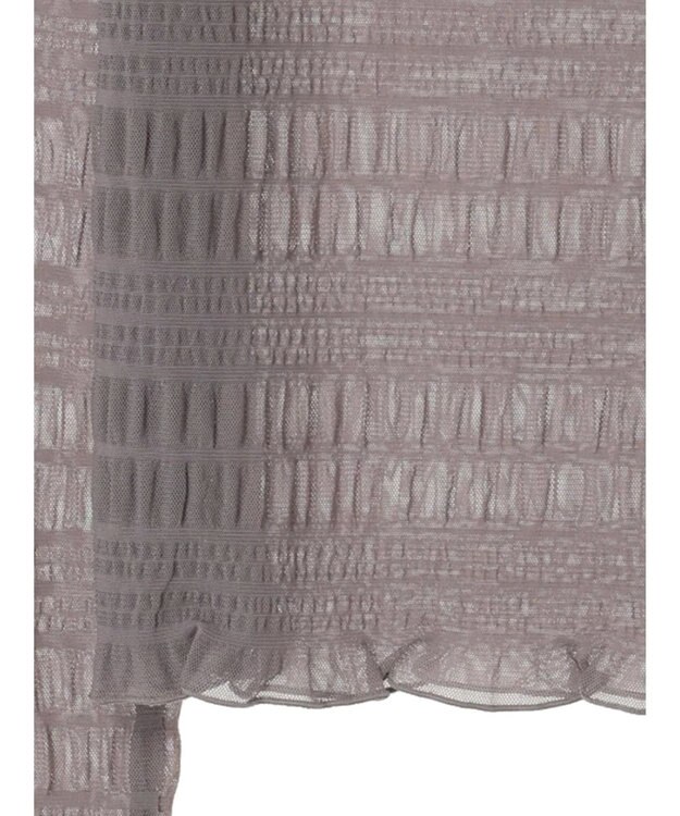 earth music&ecology ジャガードシャーリングシアートップス Gray