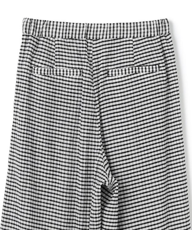 uncrave ギンガムチェック ワイドパンツ ブラック×ホワイト