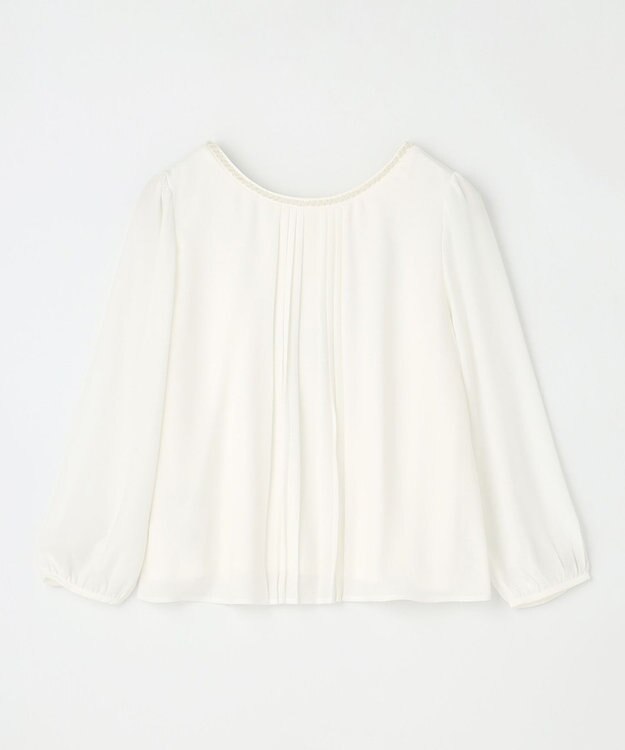 ANY 【前後着用可/洗える】シフォンブラウス オフ