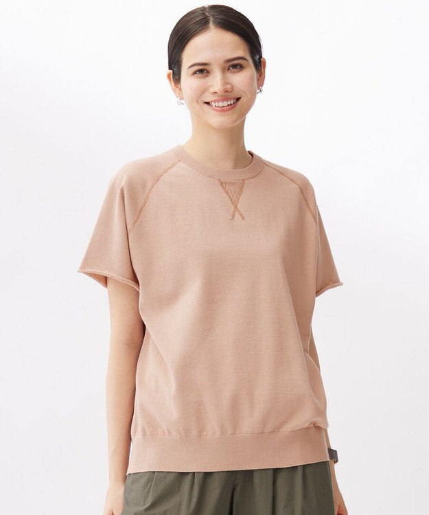 自由区 【洗える】コットンループバックスウェット ニット ローズ