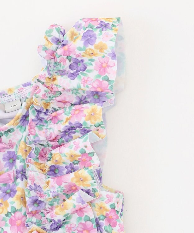 ANY KIDS 小花柄 セパレート水着 エクリュ