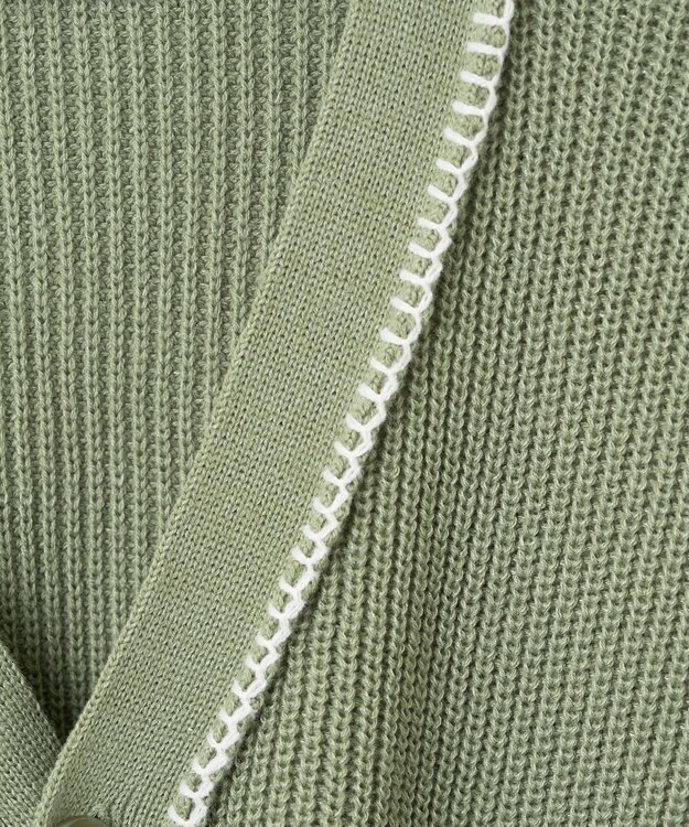 WEGO ハンドステッチカーディガン グリーン