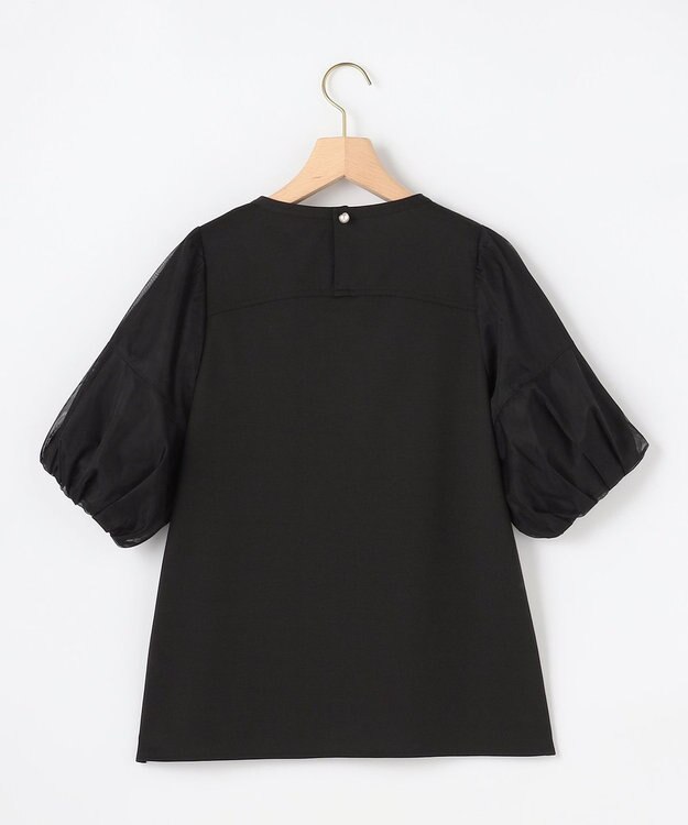 組曲 【先行予約・WEB限定】コットンポンチ チュールコンビ カットソー ブラック系