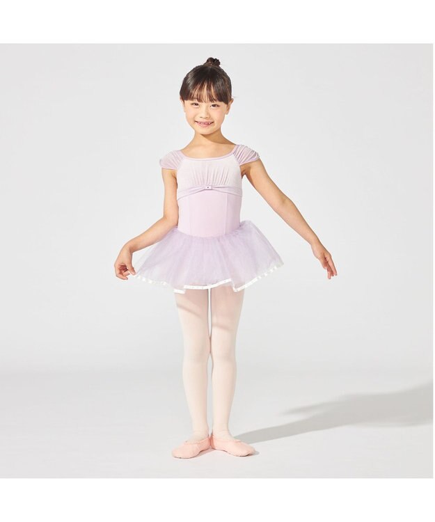 Chacott スカート付レオタード ライラック