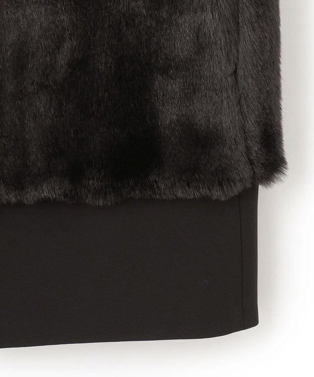 23区 ECOPEL エコファー コンビ ジレ ブラック系