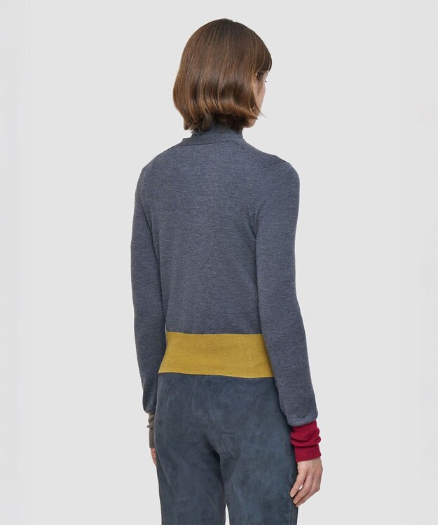 JOSEPH 【洗える】キャッシュエアー オーバーレイ　カーディガン Smoke combo