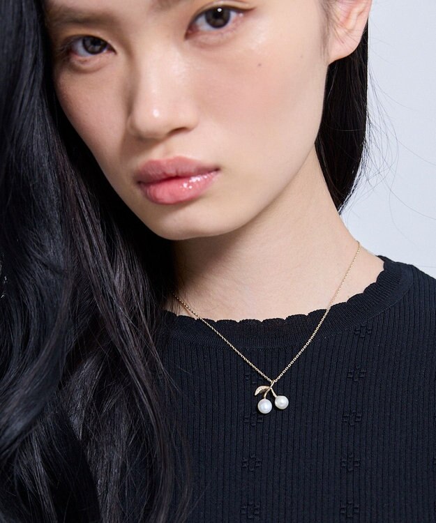 TOCCA PEARL CHERRY NECKLACE 淡水パールネックレス ゴールド系