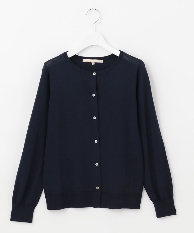 自由区 【WEB限定】ニットカーディガン×ブラウス セット ネイビー系9