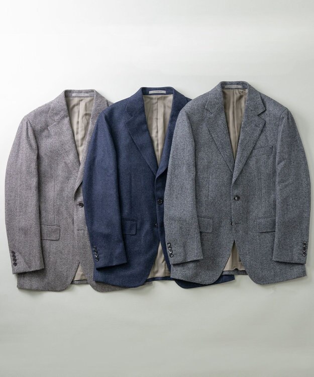 GOTAIRIKU 【尾州】カシミヤブレンド定番ヘリンボーン ジャケット(2024年モデル) ベージュ系8