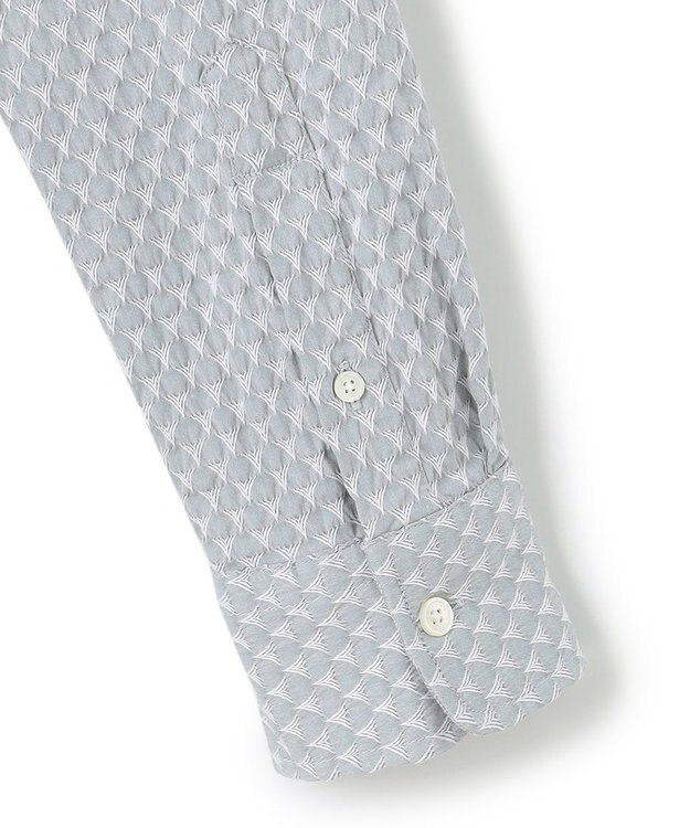 JOSEPH HOMME トライジャガードストレッチ　ウィングカラーシャツ ピーコックグリーン系