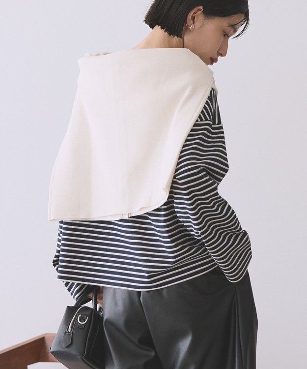 AMERICAN HOLIC カラーボーダークロップド丈プルオーバー Brown