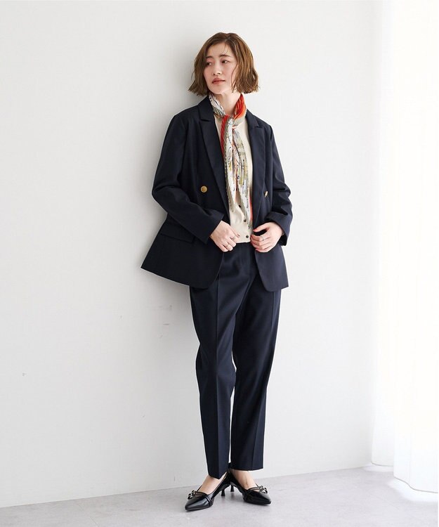 YECCA VECCA 美脚テーパードパンツ Navy