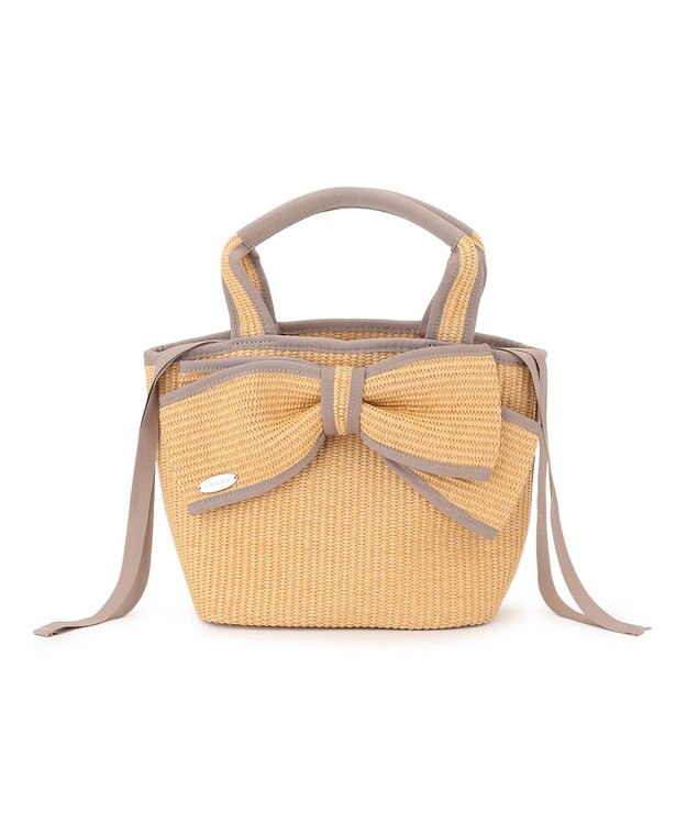 TOCCA BIG RIBBON SUMMER POCHETTE かごバッグ ベージュ系
