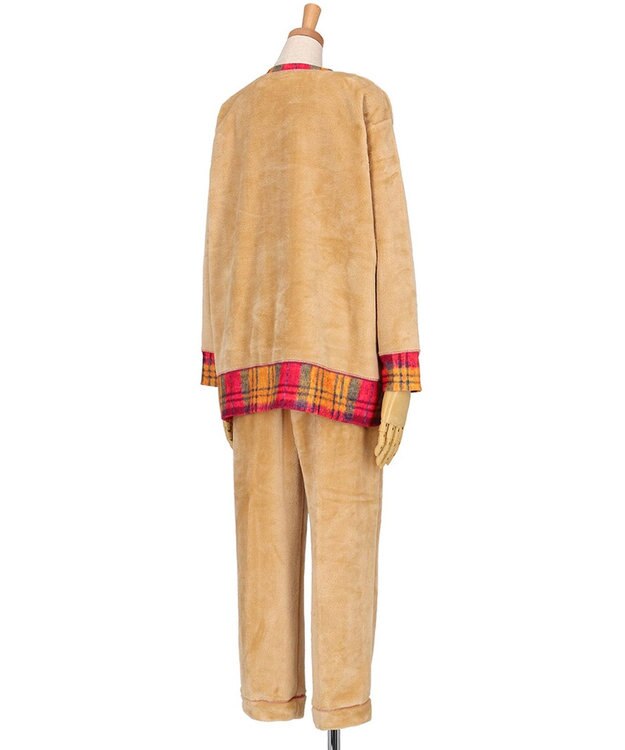 WACOAL パジャマ 【AVOCA×ワコール】 長袖 長ズボン あったか レディース BDW749 /ワコール ベージュ