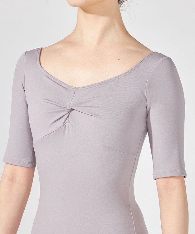 Chacott ５分袖レオタード グレージュ