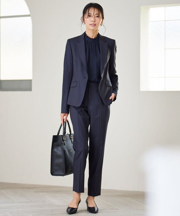 23区 ベルト付き トート バッグ ブラック系