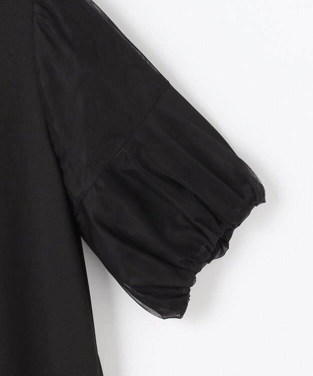 組曲 【先行予約・WEB限定】コットンポンチ チュールコンビ カットソー ブラック系