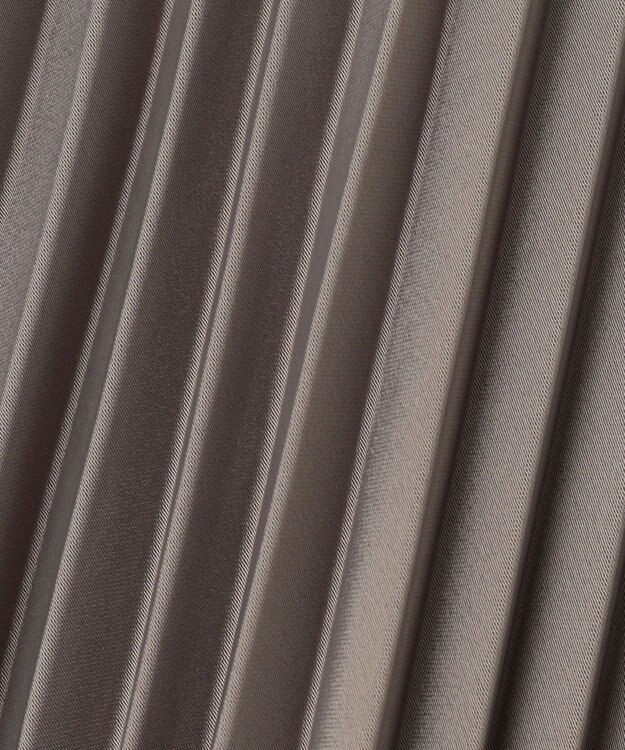 組曲 S レザーライクサテン プリーツスカート モカブラウン系